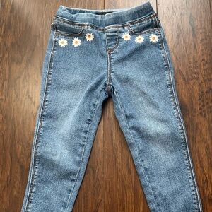 Desigual Blue Skinny Jeans with Floral Accents